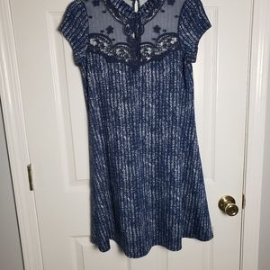 A. Byer A-Line Crochet Cut-Out Dress